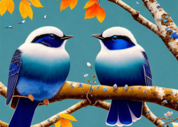 Illustration du poème "Arbre de nuit" de Juliette Perrin pour Table bleue.