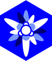 Badge de l'edelweiss pour Table Bleue.